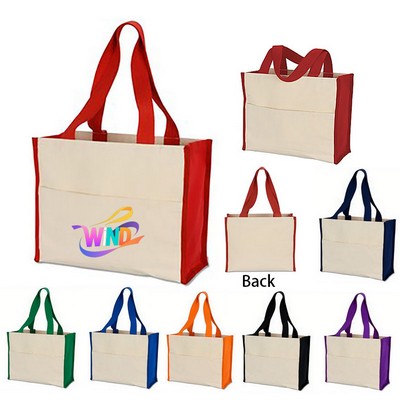 Cotton Gusset 14 oz. Accent Box Tote