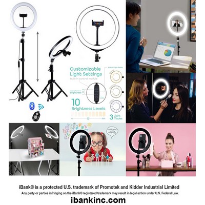 iBank ® Home Streaming Studio with 10" Light & Tripod + Bluetooth Remote Shutter